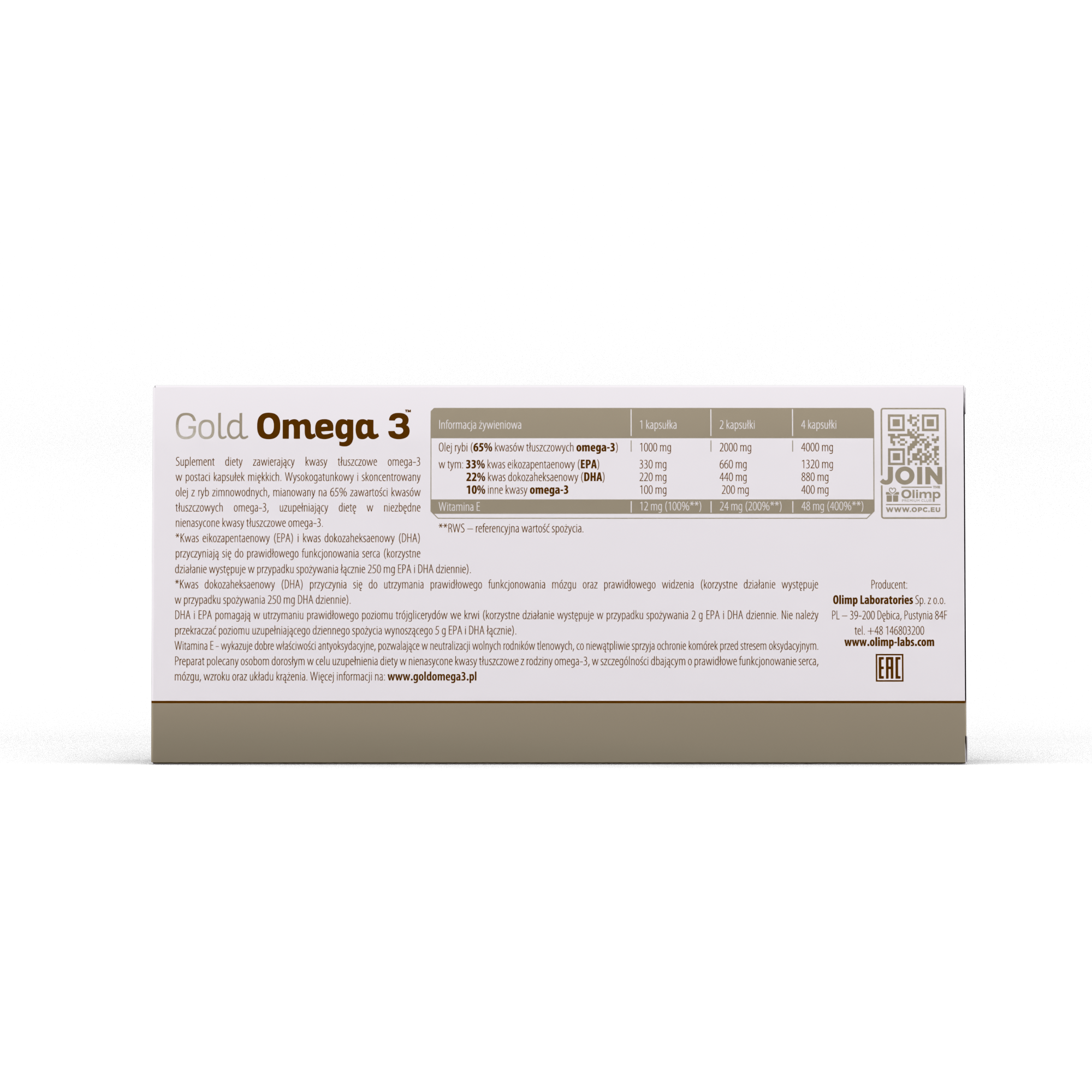 Olimp Gold Omega-3 1000mg 60 kapsułek