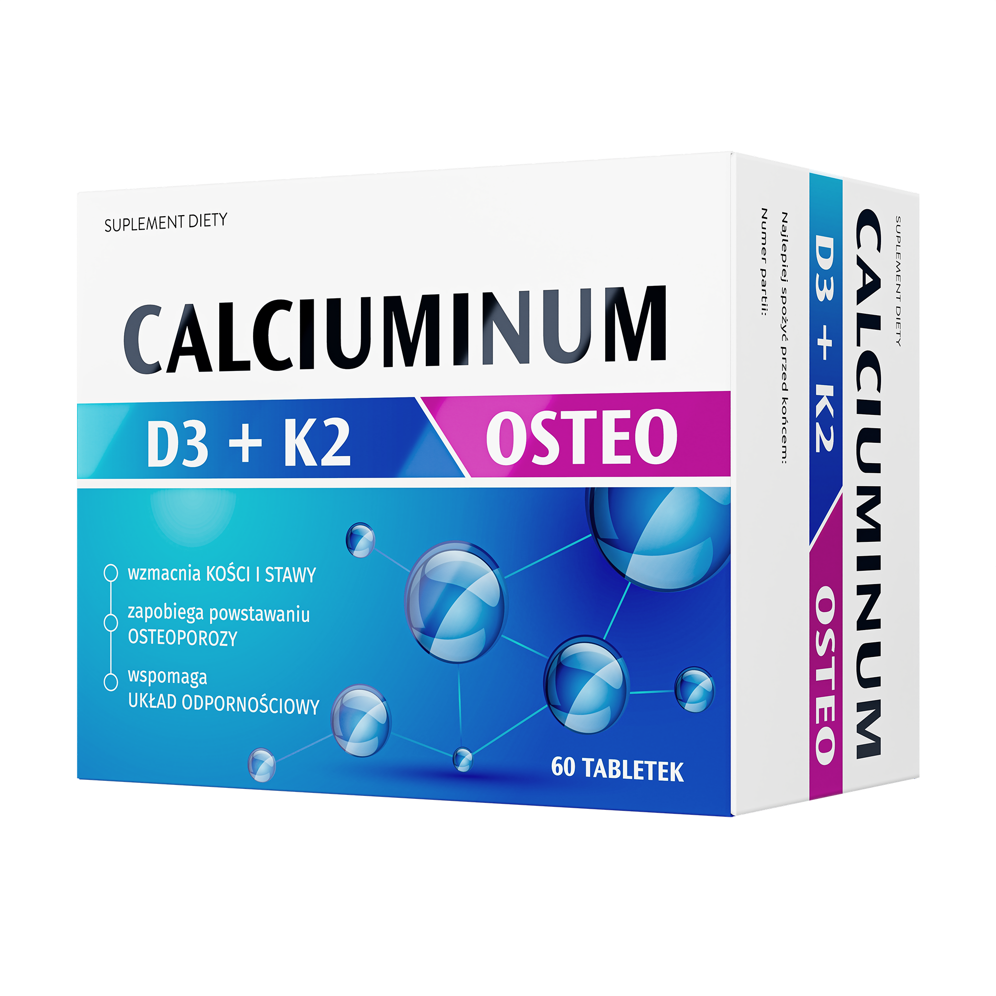 Calciuminum Osteo D3 + K2, 60 tabletek