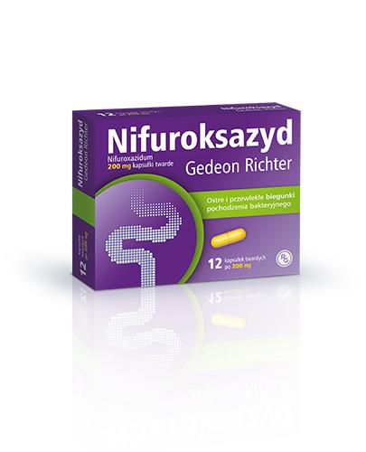 Nifuroksazyd Gedeon Richter, 200 mg, kapsułki twarde, 12 sztuk zdjęcie