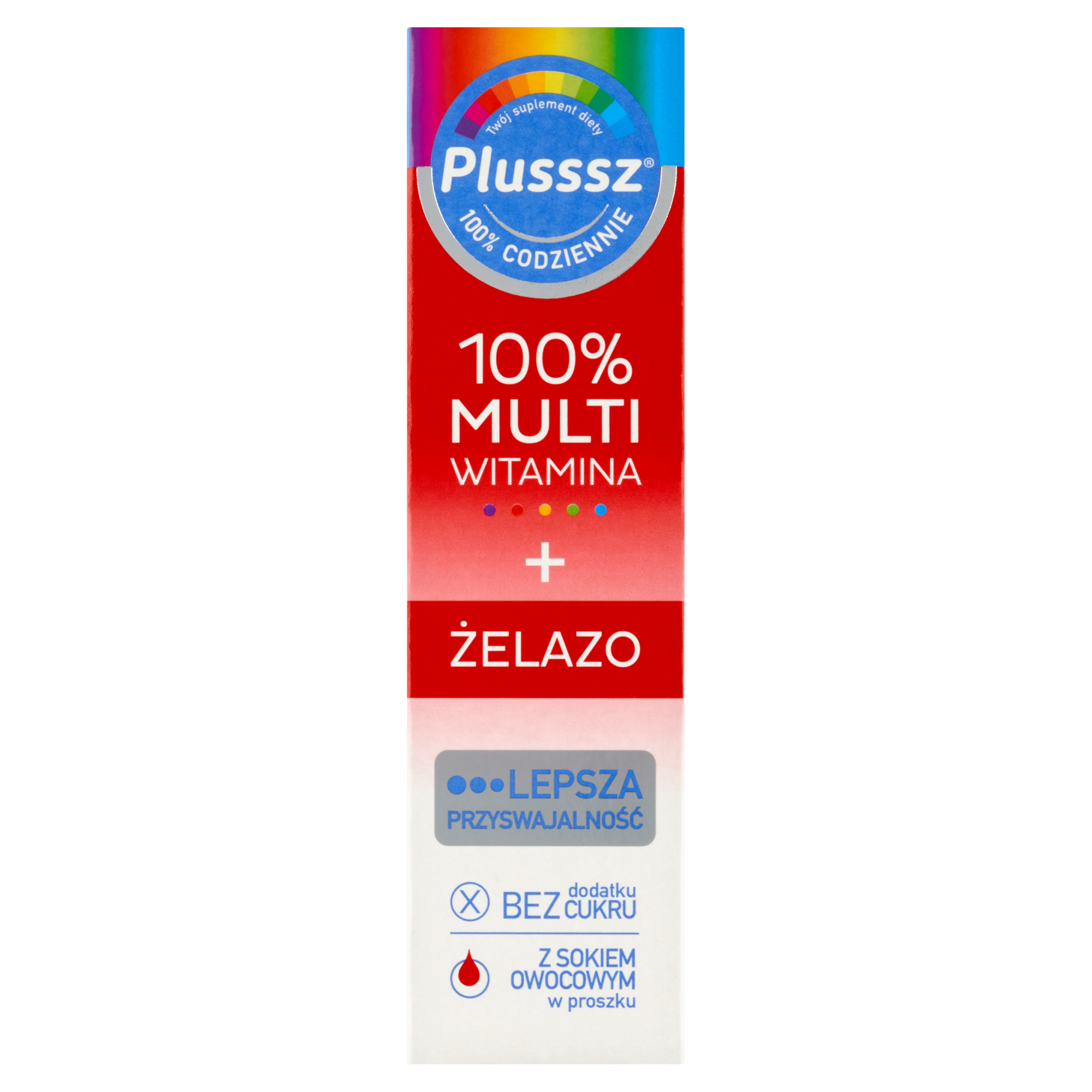 Plusssz 100% Multiwitamina + Żelazo - 20 tabl. - cena, opinie, dawkowanie zdjęcie