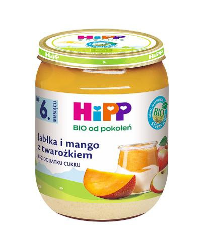 HiPP BIO od pokoleń, Jabłka i mango z twarożkiem, po 6. m-cu, 160 g, cena, opinie, stosowanie zdjęcie
