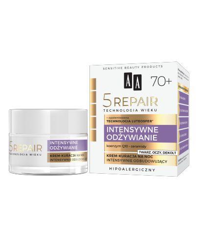 AA TECHNOLOGIA WIEKU 5REPAIR 70+ Krem-kuracja na noc intensywnie odbudowujący, 50 ml zdjęcie