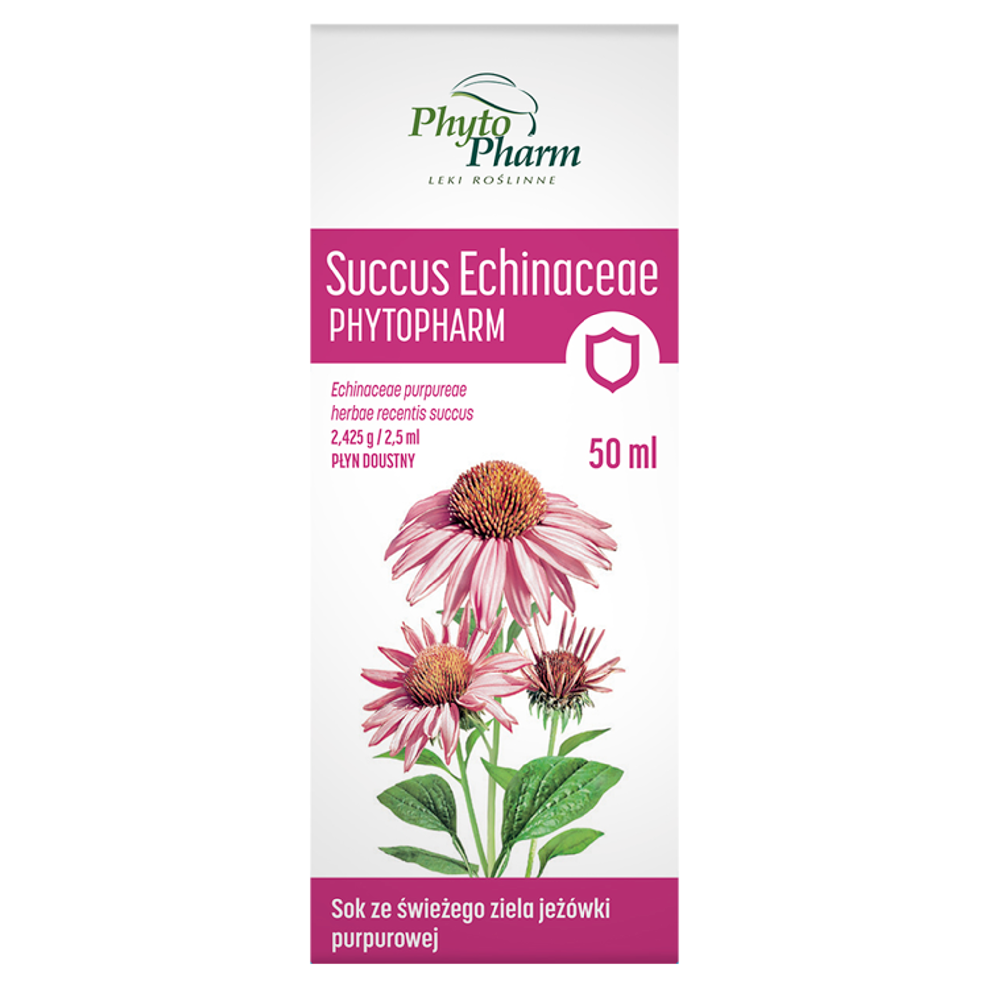 Succus Echinaceae 2,425 g/2,5ml Phytopharm płyn doustny 45 g zdjęcie