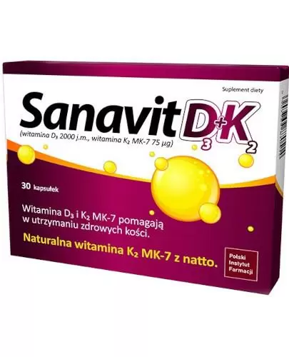 SanaVit D3 + K2 30 kapsułek zdjęcie