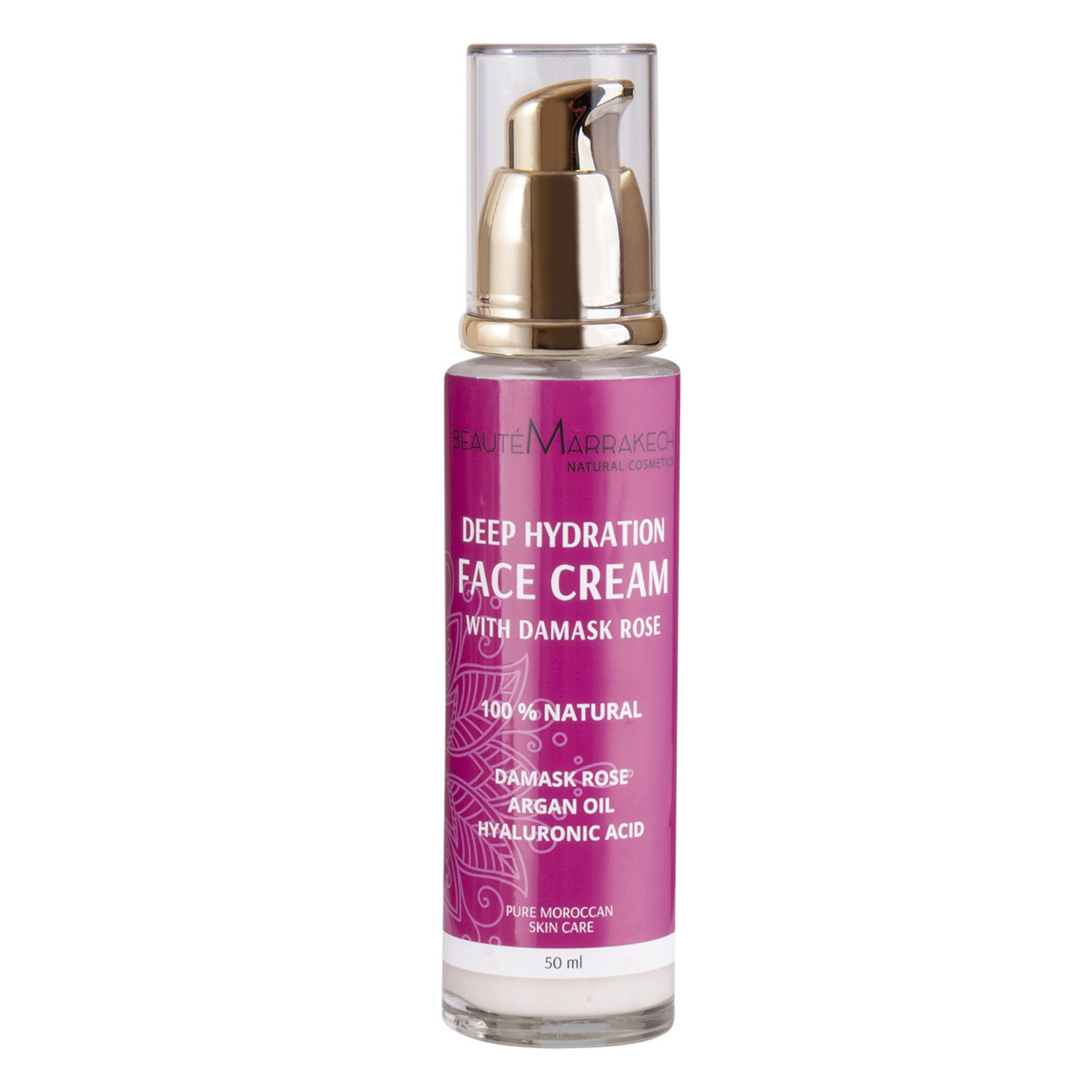 Beaute Marrakech, Głęboko nawilżający krem do twarzy z kwasem hialuronowym i olejem arganowym, 50 ml zdjęcie