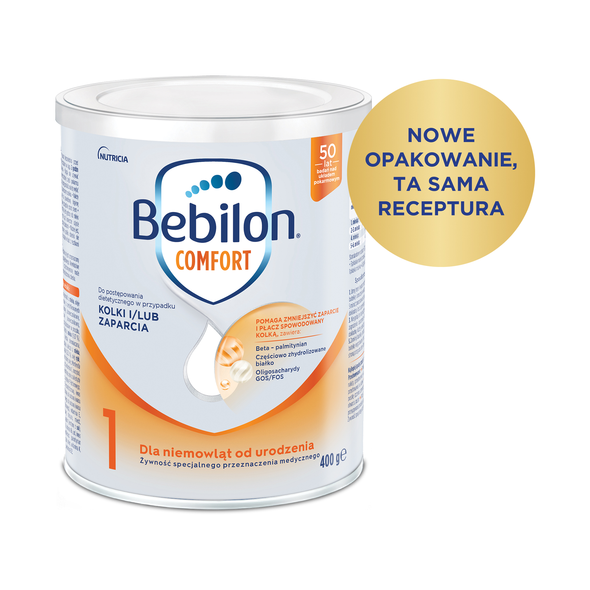Bebilon Comfort 1 na kolki i/lub zaparcia dla niemowląt od urodzenia 400 g zdjęcie