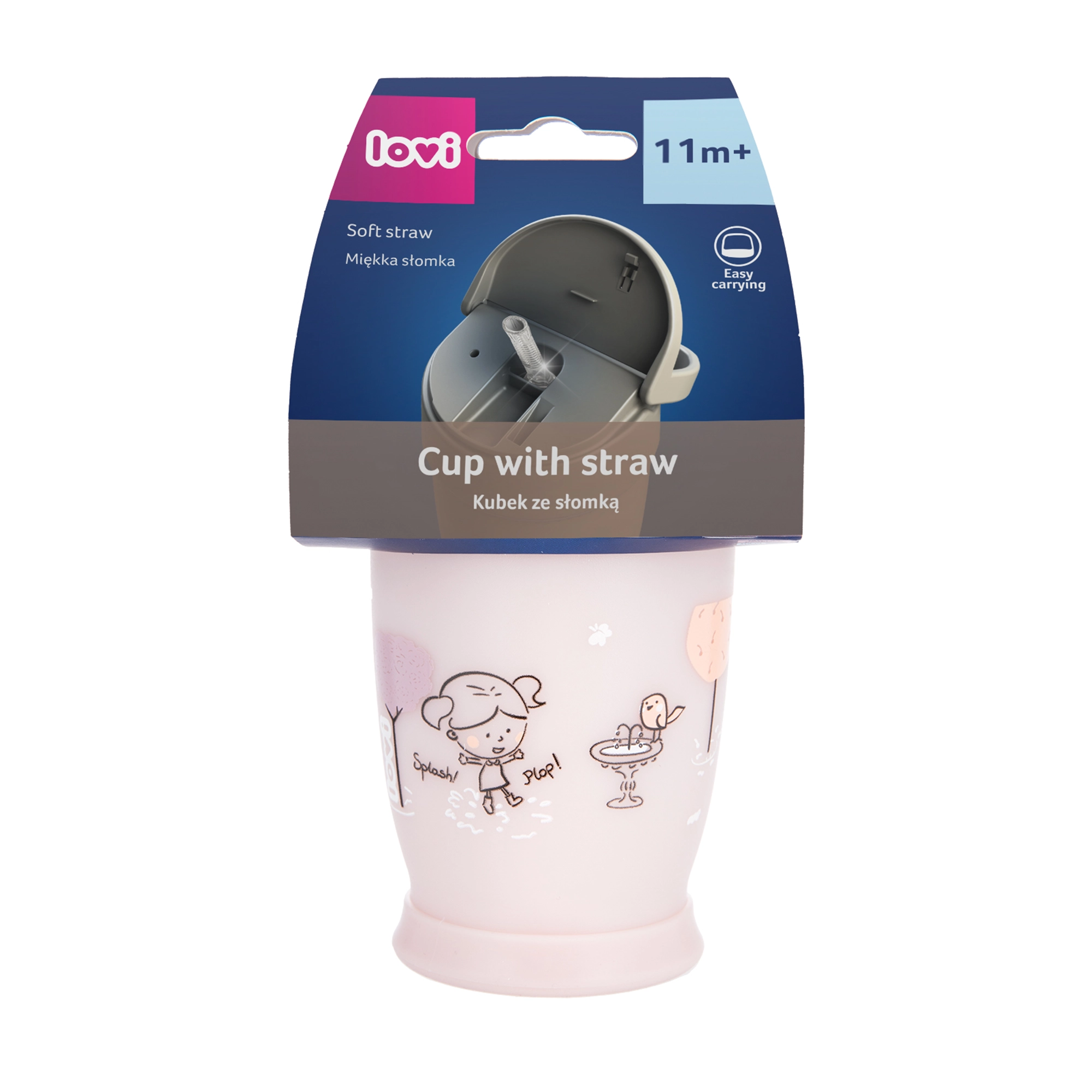 Lovi Kubek ze słomką Junior Lovely Girl 12m+ 250 ml (35/354girl) zdjęcie