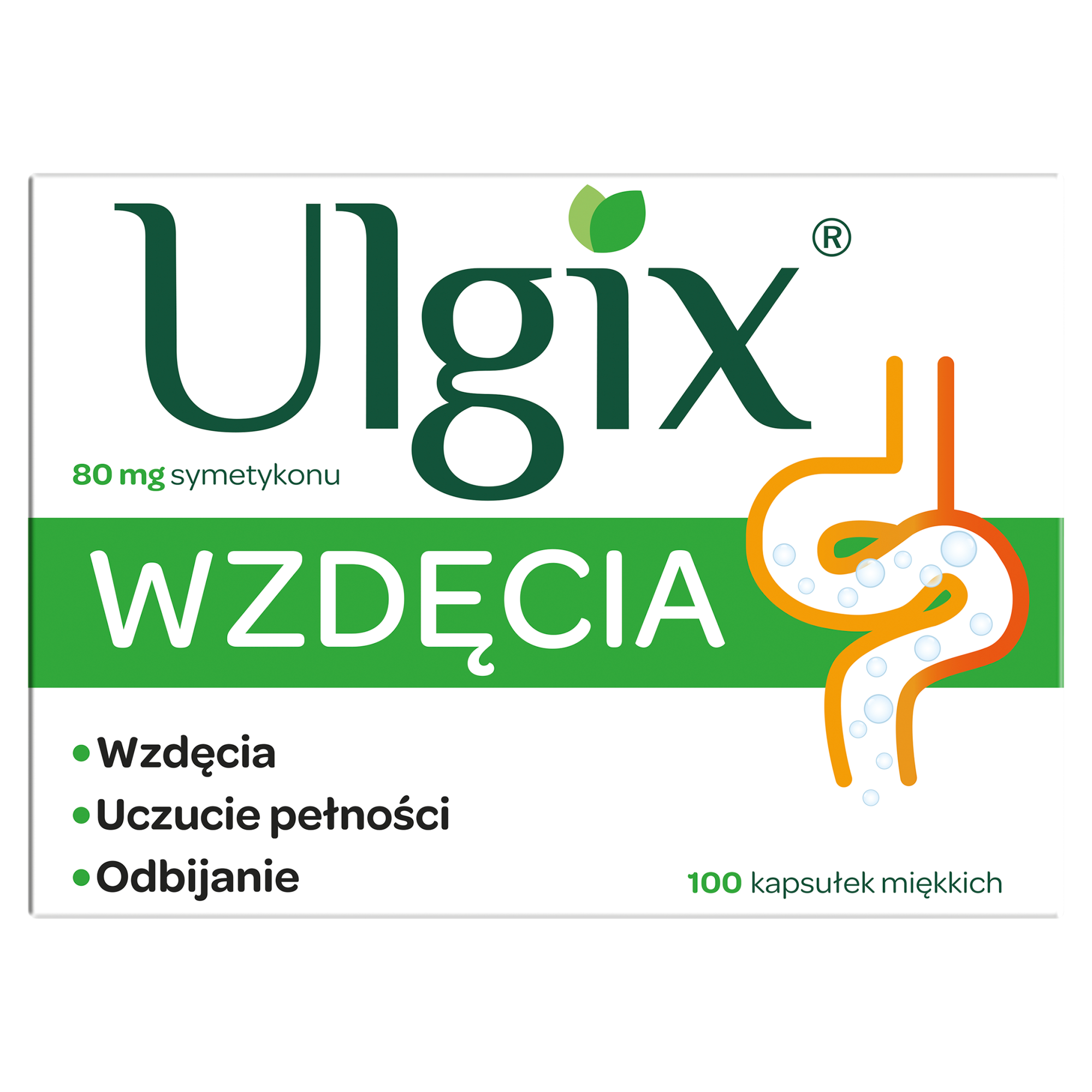 Ulgix Wzdęcia, 80 mg, kapsułki miękkie, 100 sztuk zdjęcie