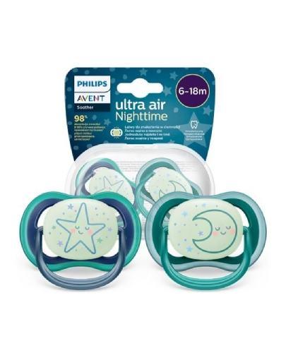 Avent Ultra Air Night SCF376/13 Smoczek uspokajający 6-18 m, 2 sztuki zdjęcie