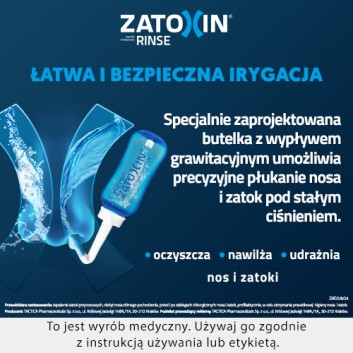 Zatoxin Rinse zestaw podstawowy do płukania nosa i zatok 12 saszetek + irygator