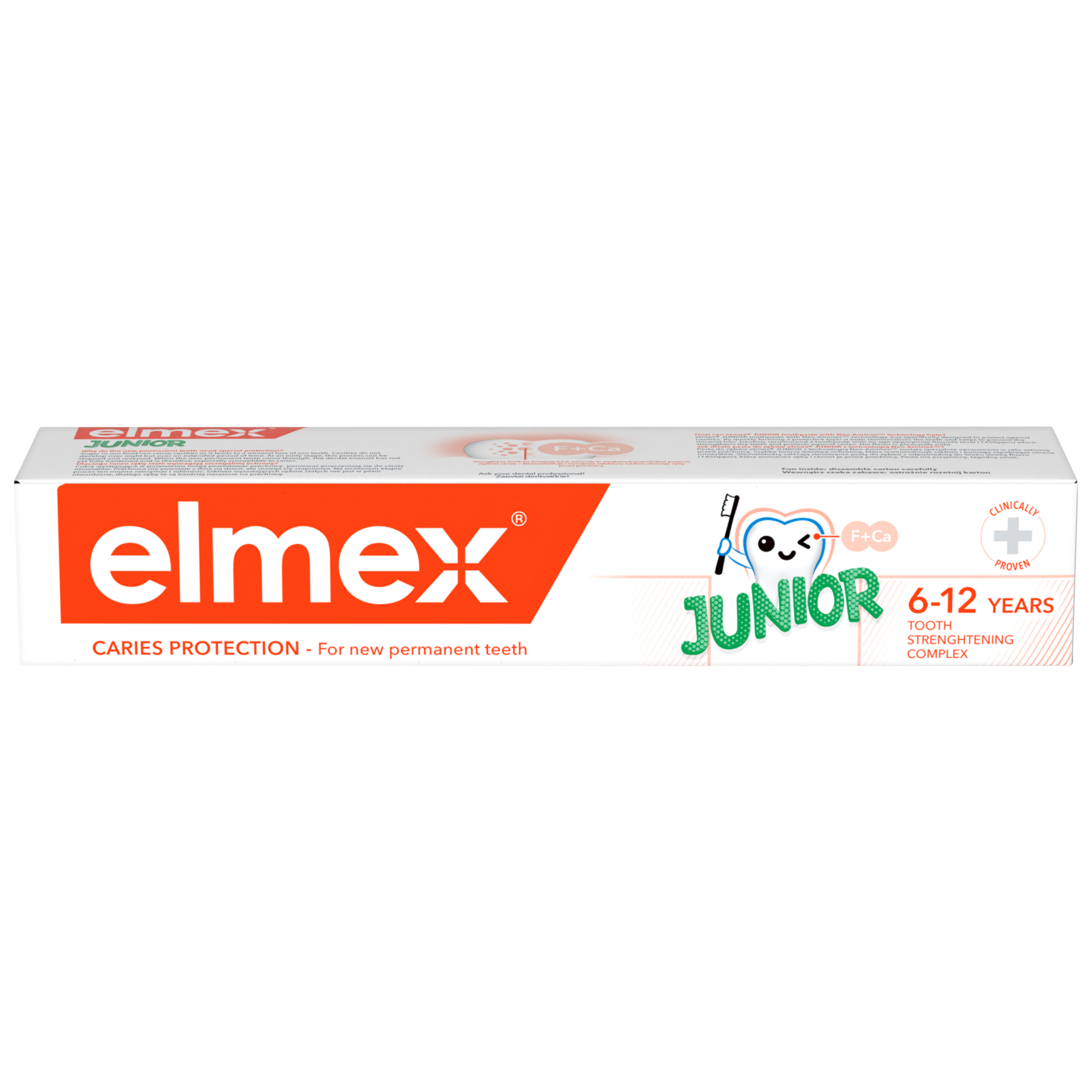 Elmex Junior, pasta do zębów z aminofluorkiem, dla dzieci 6-12 lat, 75 ml