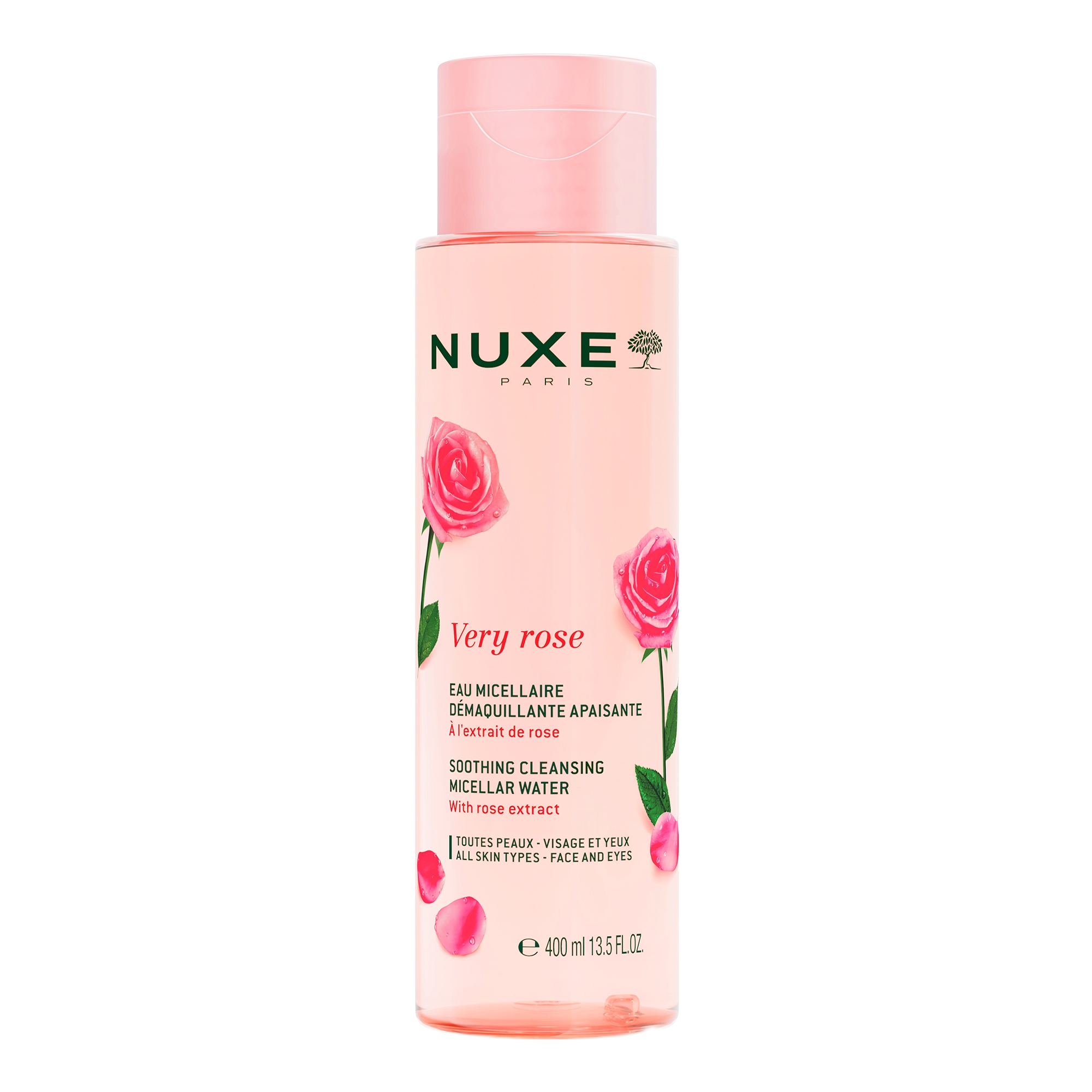 Nuxe Very Rose, zestaw łagodząca woda micelarna 3w1, 2 x 400 ml