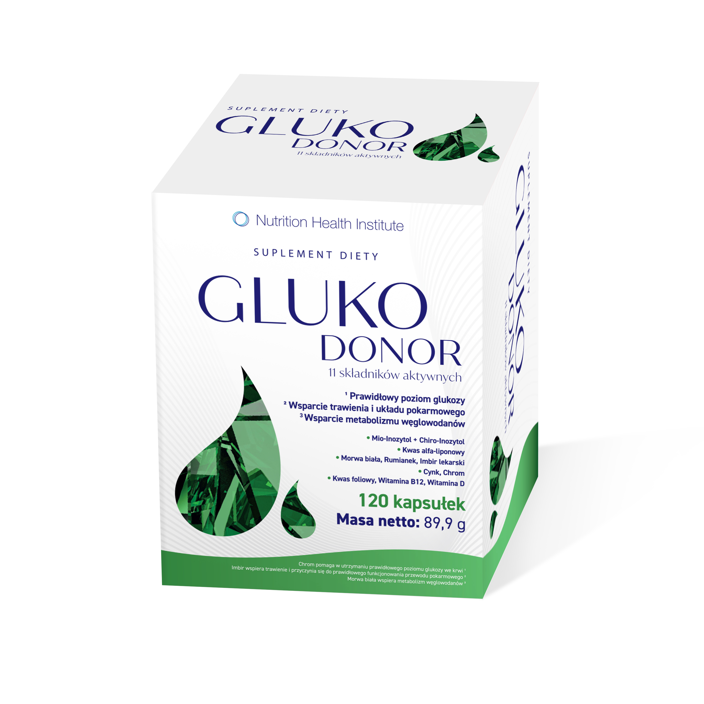 Nutrition Health Institute Glukodonor 11, 120 kapsułek