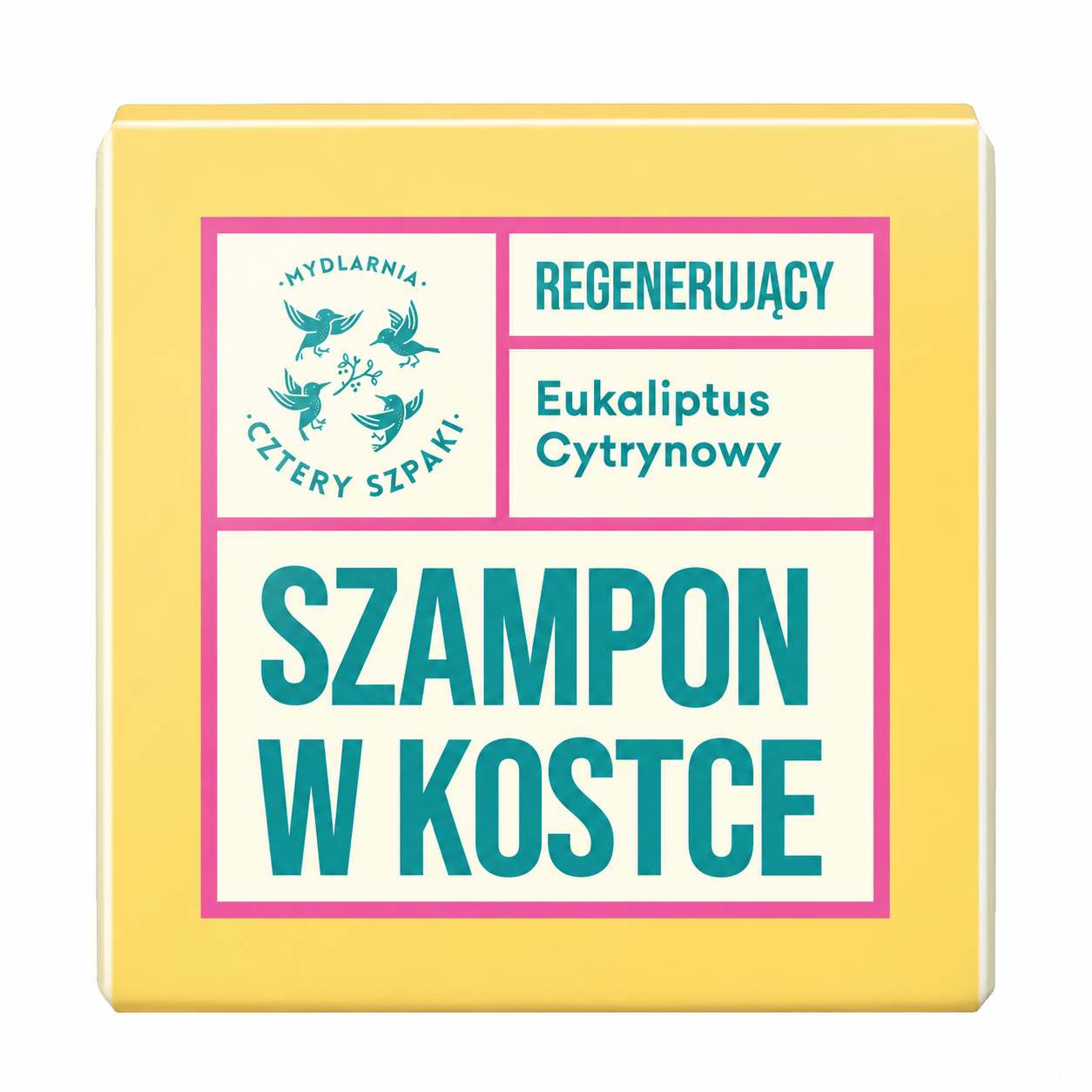 Mydlarnia Cztery Szpaki Regenerujący szampon w kostce  Eukaliptus cytrynowy, 75 g zdjęcie