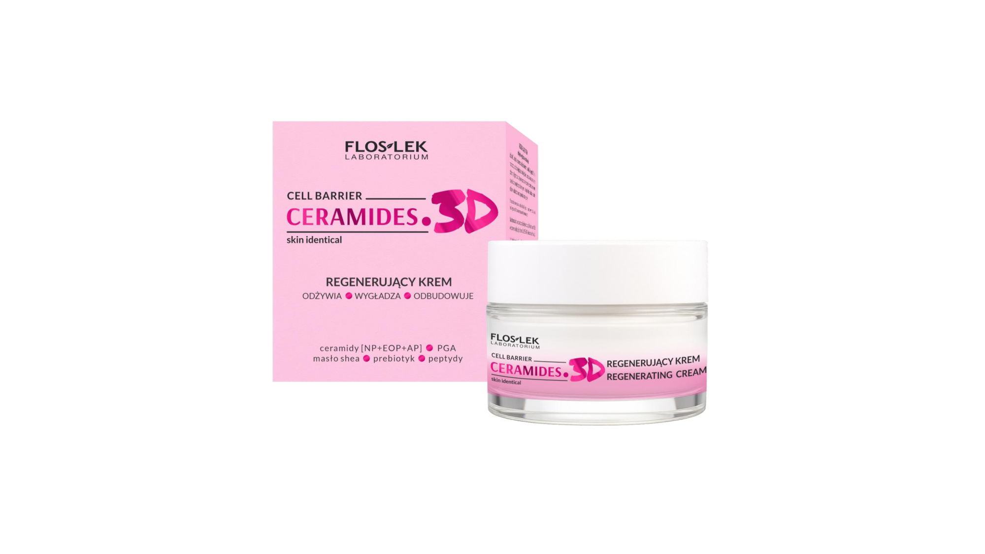 Floslek Ceramides. 3D Regenerujący krem  odżywia wygładza odbudowuje, 50 ml zdjęcie