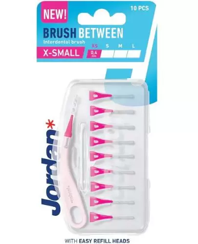 Jordan Brush Between szczoteczki do czyszczenia przestrzeni międzyzębowych XSmall 10 sztuk zdjęcie