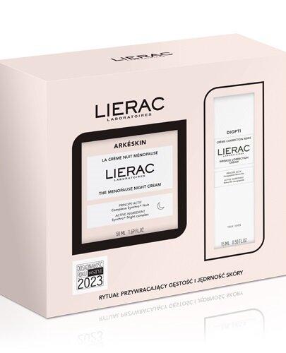 Lierac Zestaw Xmass ARKESKIN NIGHT CREAM Krem na noc 50 ml + DIOPTI RIDES Krem pod oczy korygujący zmarszczki 15 ml zdjęcie