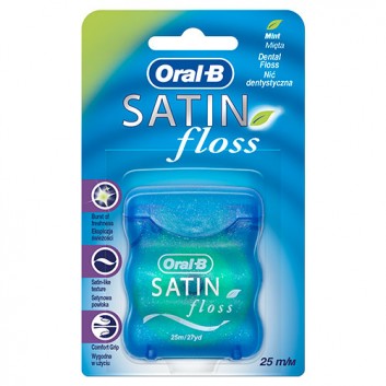 Oral-B Satin Floss woskowana nić dentystyczna 25 metrów