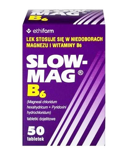 Slow-Mag B6, tabletki powlekane dojelitowe, 50 sztuk zdjęcie