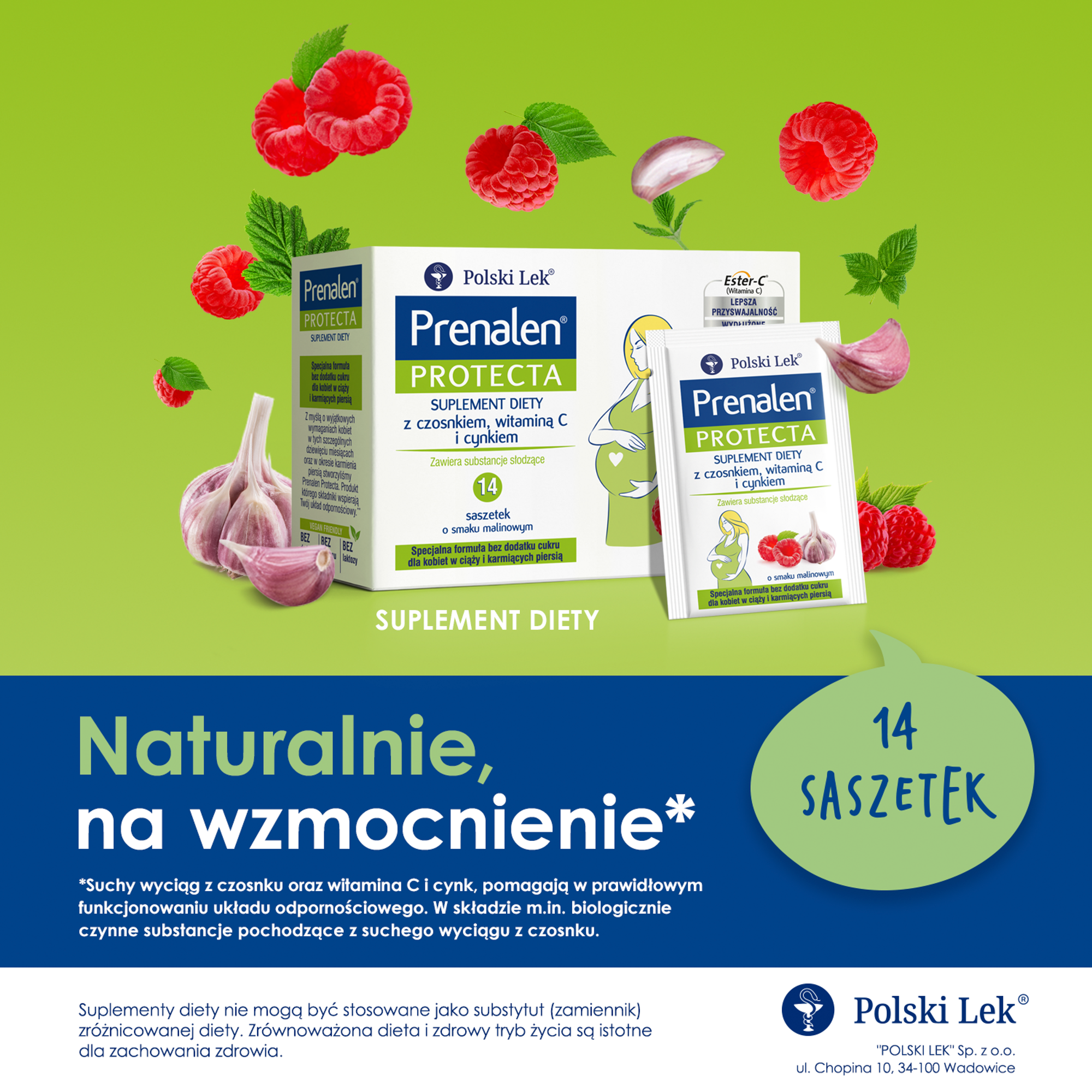 Prenalen dla kobiet w ciąży i karmiących piersią, saszetki, 14 sztuk