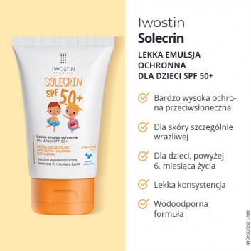 Iwostin Solecrin lekka emulsja ochronna dla dzieci SPF 50+ 100 ml
