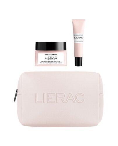 Lierac Hydragenist nawilżający krem rozświetlający 50 ml + nawilżający krem pod oczy 15 ml [ZESTAW] zdjęcie