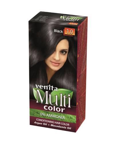Venita Multi Color, farba bez amoniaku, 1.0 Czerń, 50 ml zdjęcie
