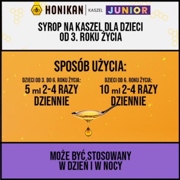 Honikan Kaszel Junior syrop na kaszel suchy i mokry 230 g