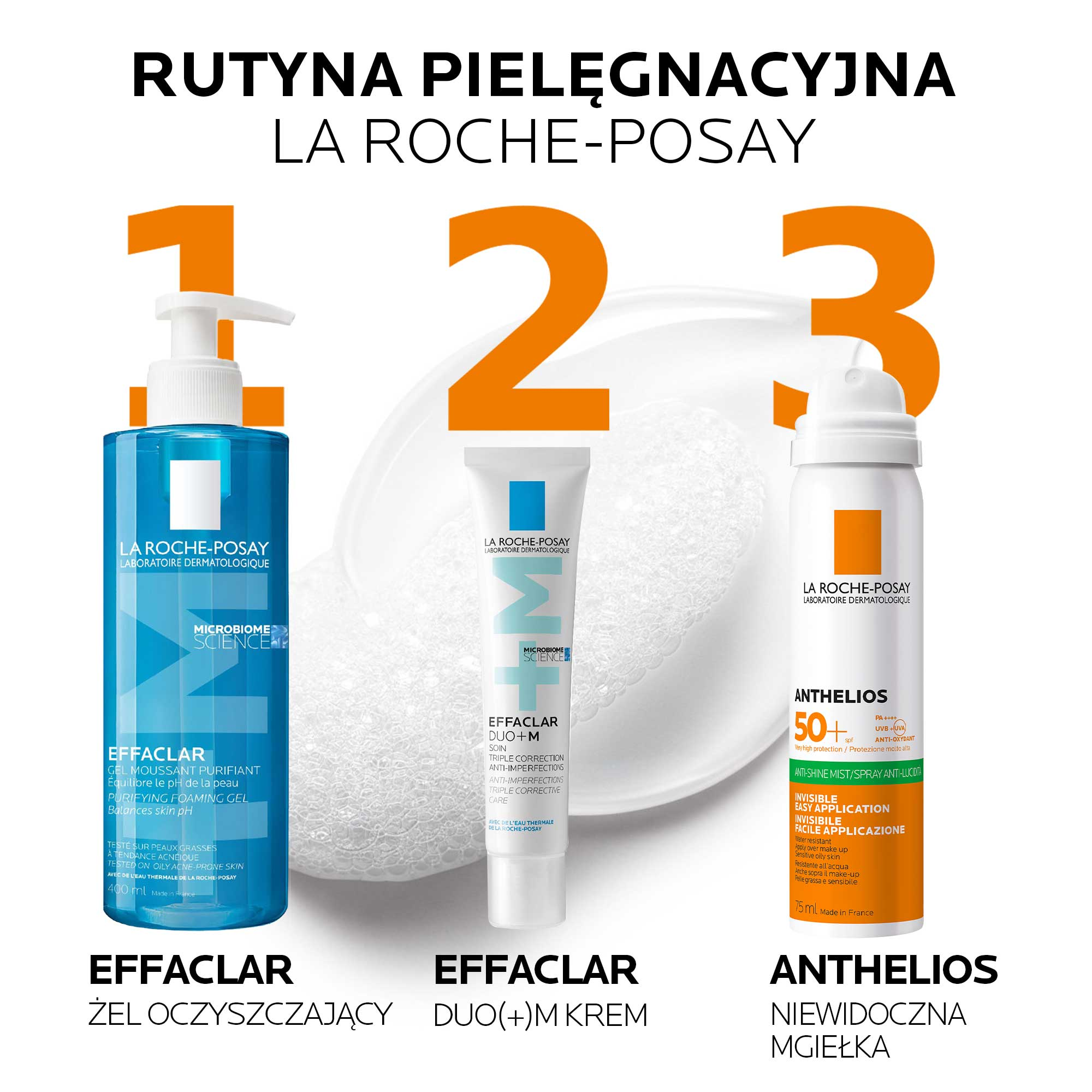 La Roche Posay Anthelios SPF50 mgiełka do twarzy przeciw błyszczeniu się skóry wrażliwej 75 ml