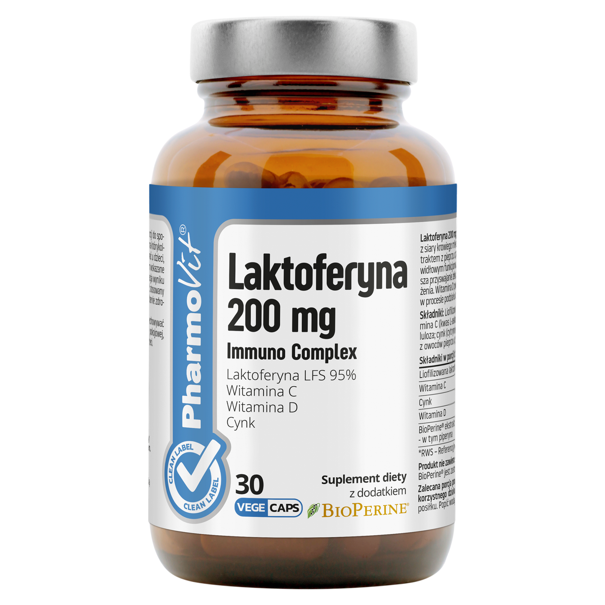 PharmoVit Laktoferyna Immuno Complex, kapsułki, 30 sztuk  zdjęcie