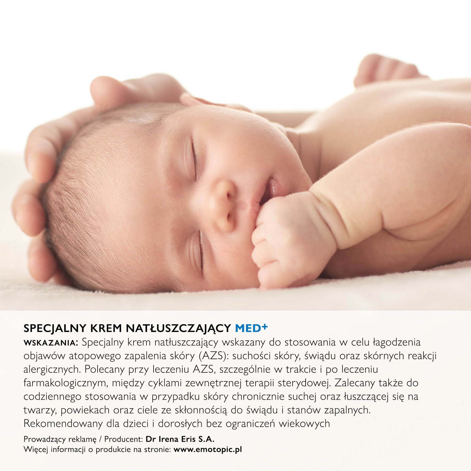 Emotopic specjalny krem natłuszczający MED+ na twarz, powieki i ciało do codziennego stosowania 75 ml