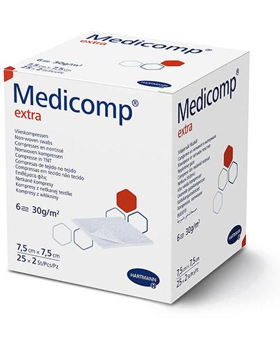 HARTMANN MEDICOMP EXTRA Kompresy jałowe 7,5 cm x 7,5 cm, 25 x 2 sztuki zdjęcie