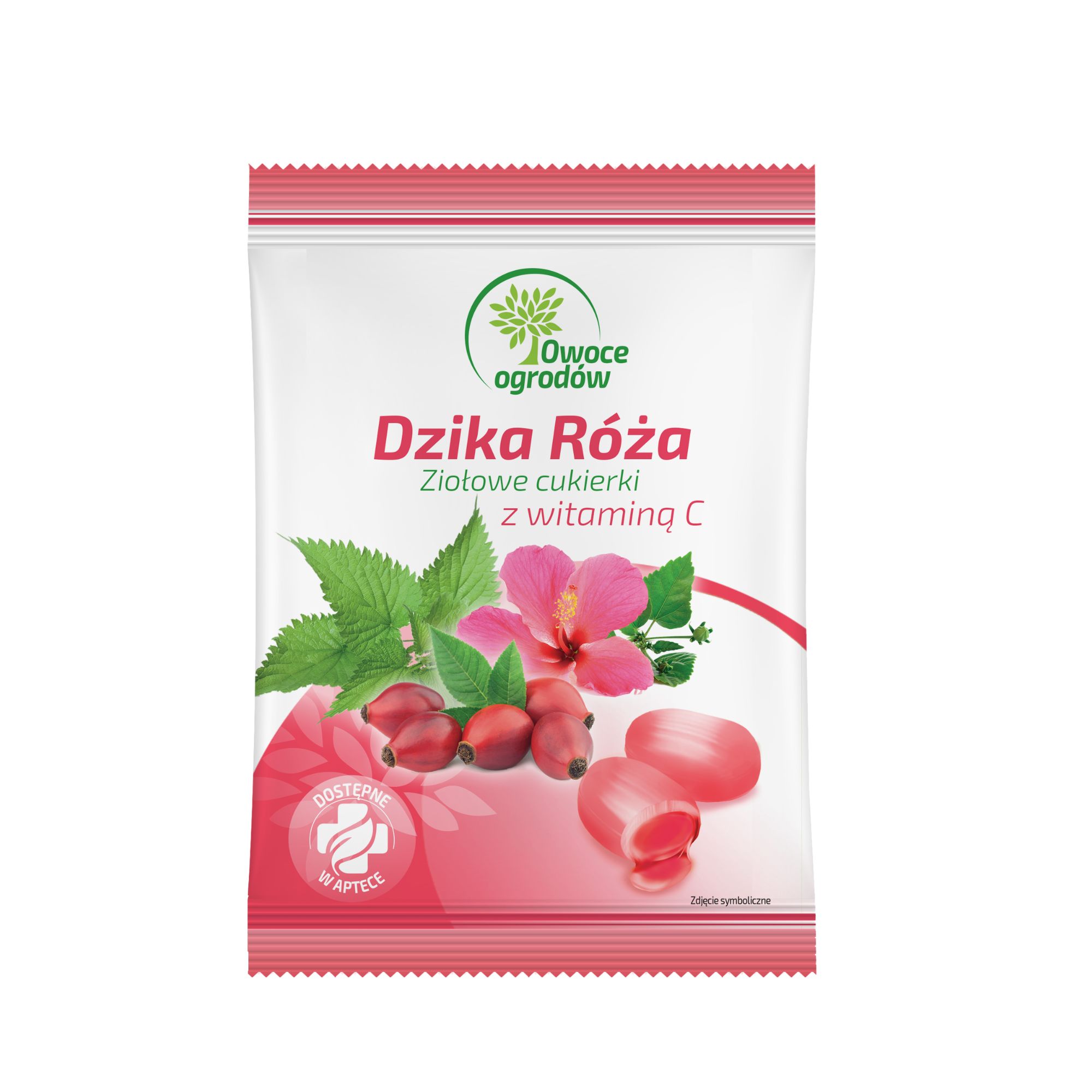 Owoce Ogrodów Dzika róża ziołowe cukierki z witaminą C 60 g zdjęcie