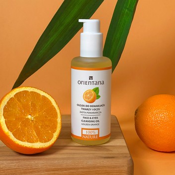 ORIENTANA Olejek do demakijażu twarzy i oczu Złota Pomarańcza, 150 ml