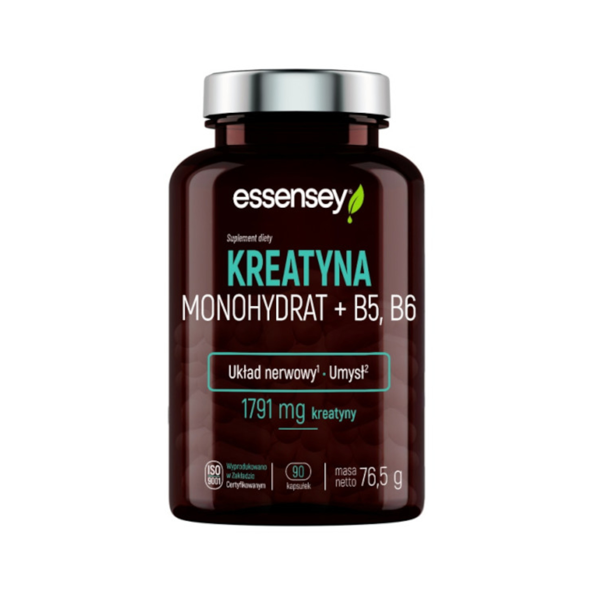 Essensey Kreatyna Monohydrat + B5, B6, kapsułki, 90 sztuk zdjęcie