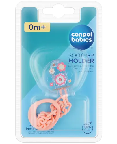 Canpol Babies Łańcuszek do smoczka Różowy jasny 1 sztuka [10/877] zdjęcie