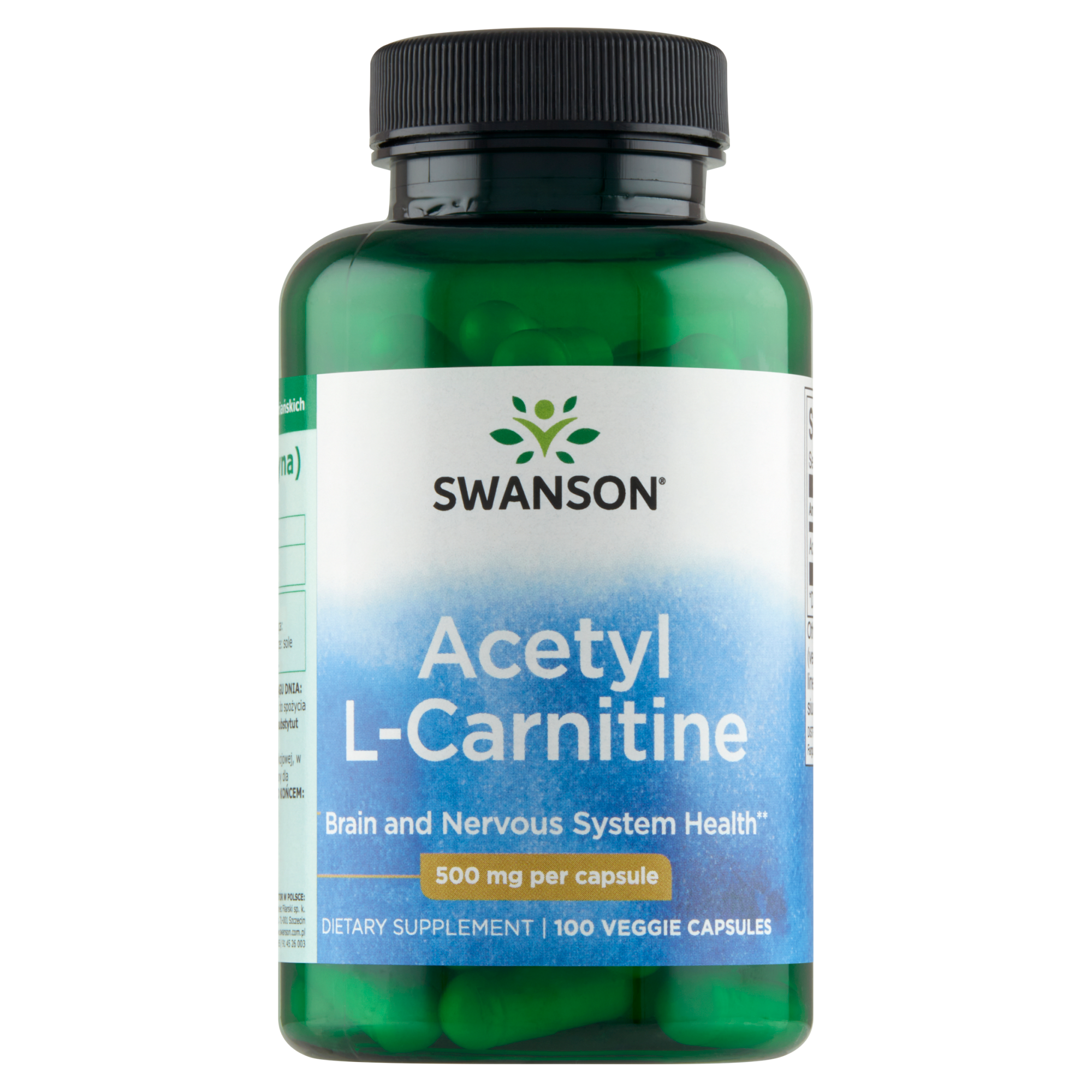 SWANSON Acetyl L-karnityny 500 mg - 100 kaps. zdjęcie