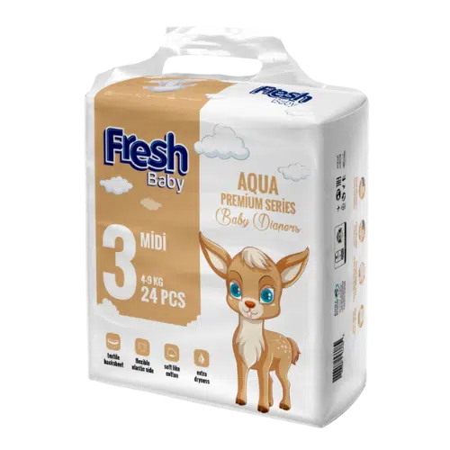 Fresh Baby Aqua Premium 3 Midi, pieluszki, 24 sztuki zdjęcie