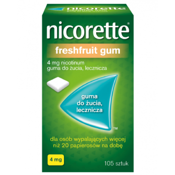 NICORETTE Fresh Fruit 4 mg, na rzucanie palenia, 105 sztuk