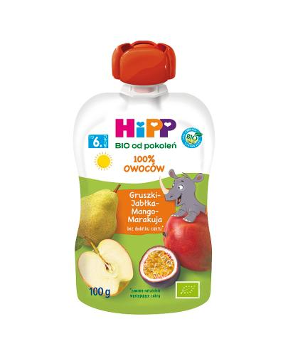 HiPP BIO od pokoleń, Gruszki-Jabłka-Mango-Marakuja, po 6. m-cu, 100 g, cena, opinie, skład zdjęcie