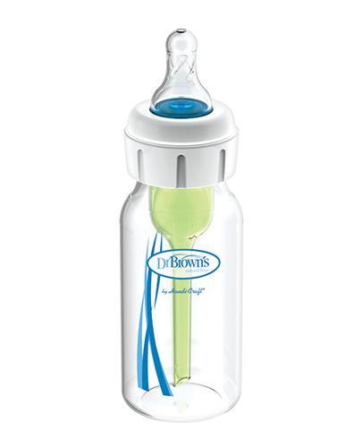 Dr Brown's Medical Butelka standard ze specjalnym systemem do karmienia niemowląt z rozszczepem wargi lub podniebienia - 120 ml - cena, opinie, stosowanie  zdjęcie