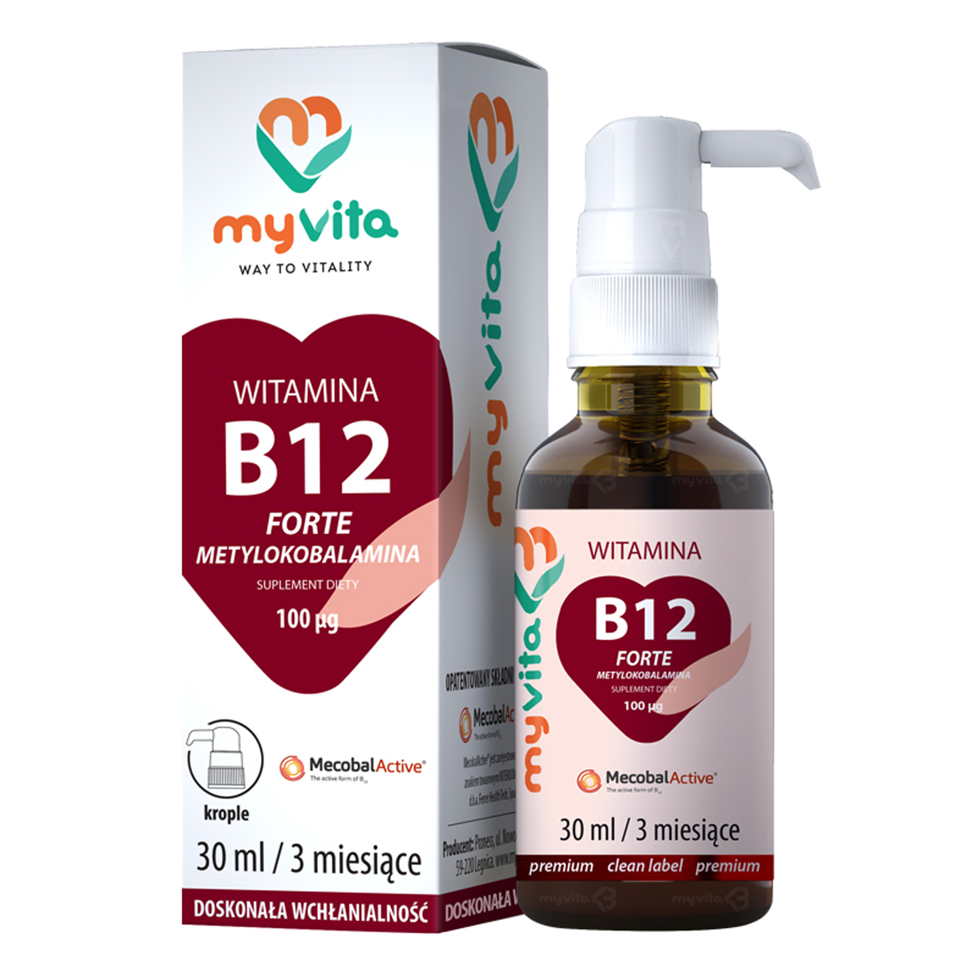MyVita Witamina B12 Forte krople 30 ml zdjęcie