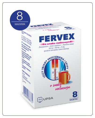 FERVEX o smaku malinowym, saszetki, 8 sztuk zdjęcie