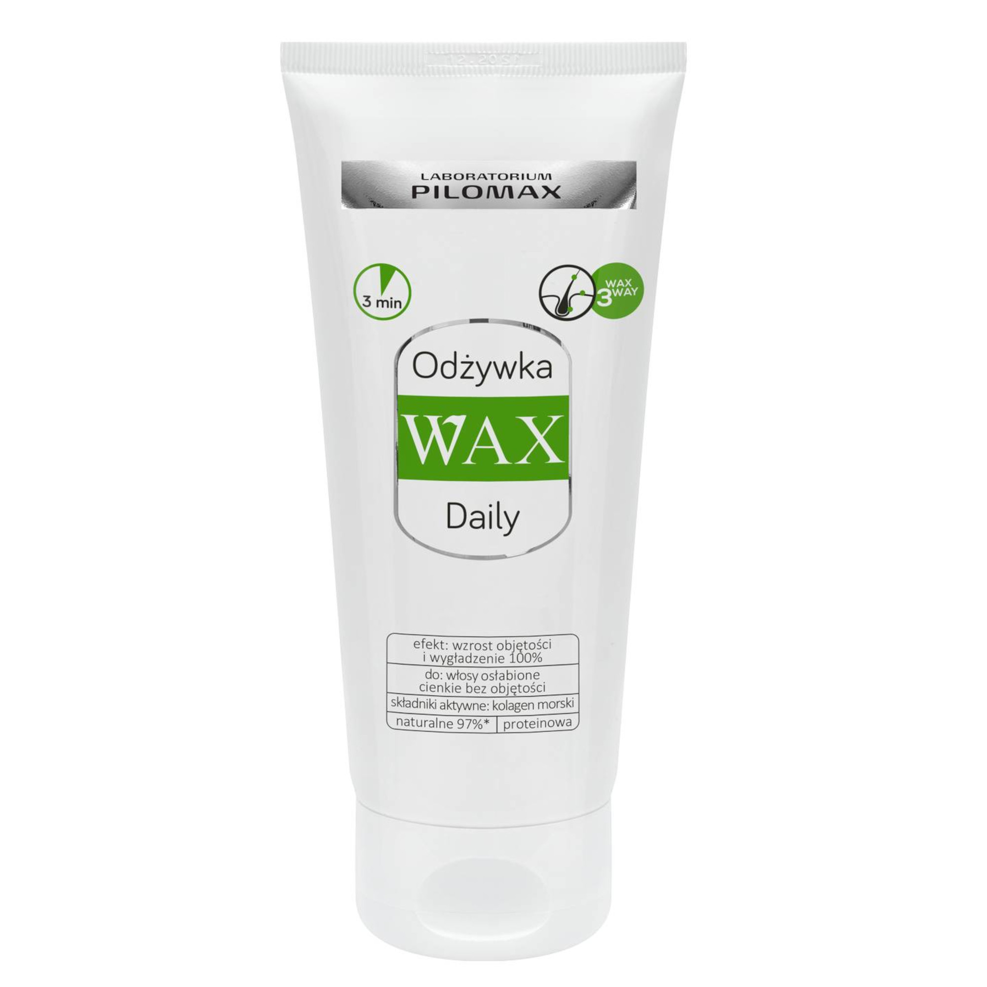 Pilomax WAX Daily Kolagen Morski odżywka do włosów zniszczonych cienkich bez objętości 200 ml zdjęcie
