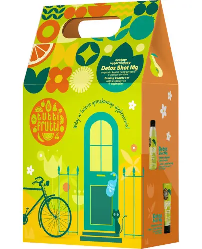 Tutti Frutti Detox Shot Mg Gruszkowe Ujędrnienie olejek do kąpieli i pod prysznic 400 ml + balsam do ciała 200 ml [ZESTAW] zdjęcie