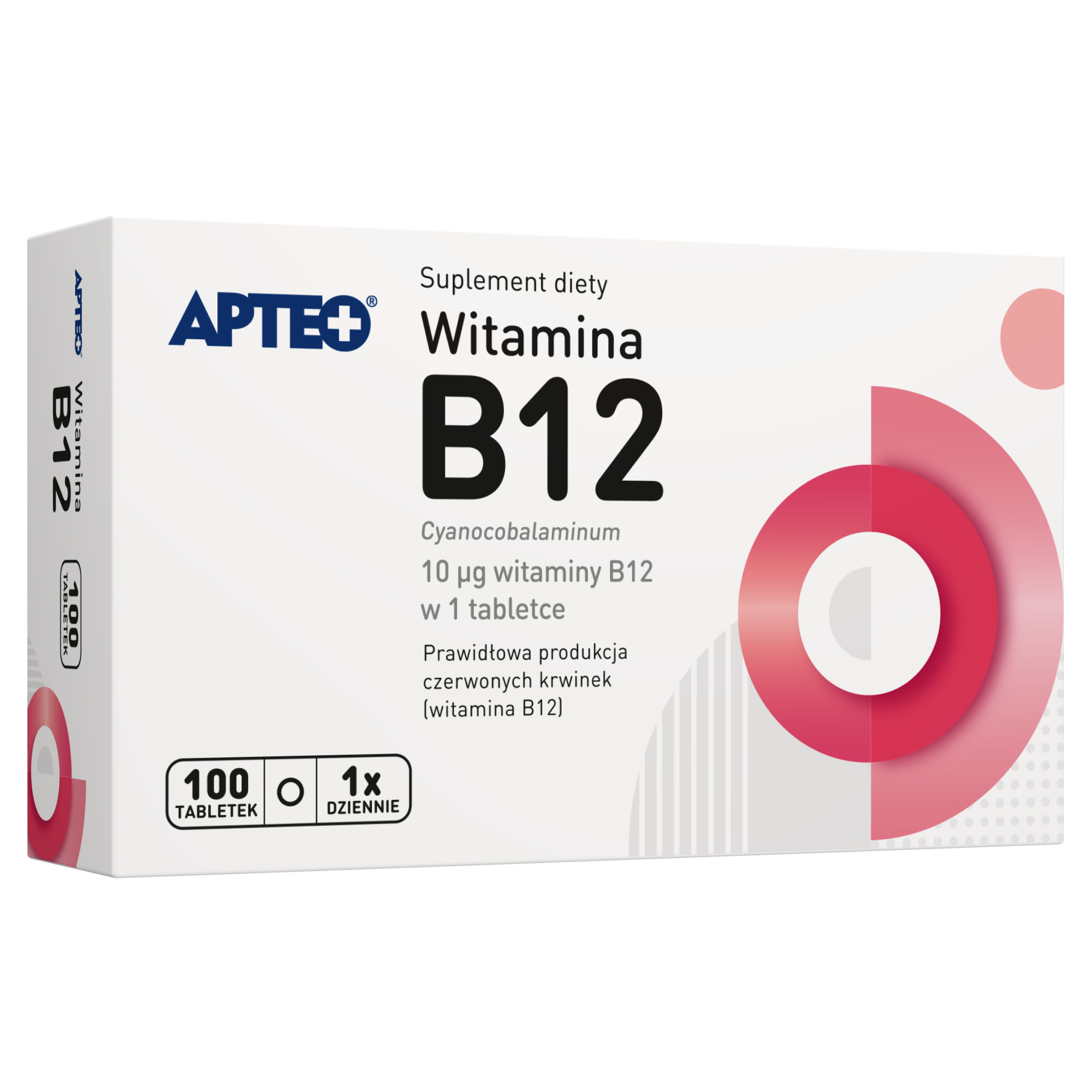 Apteo Witamina B12 100 tabletek zdjęcie