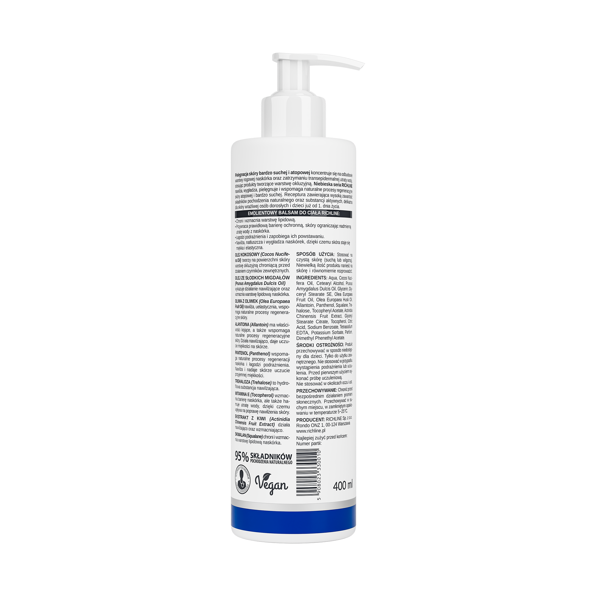Richline Emolientowy balsam do ciała od 1. dnia życia, 400 ml