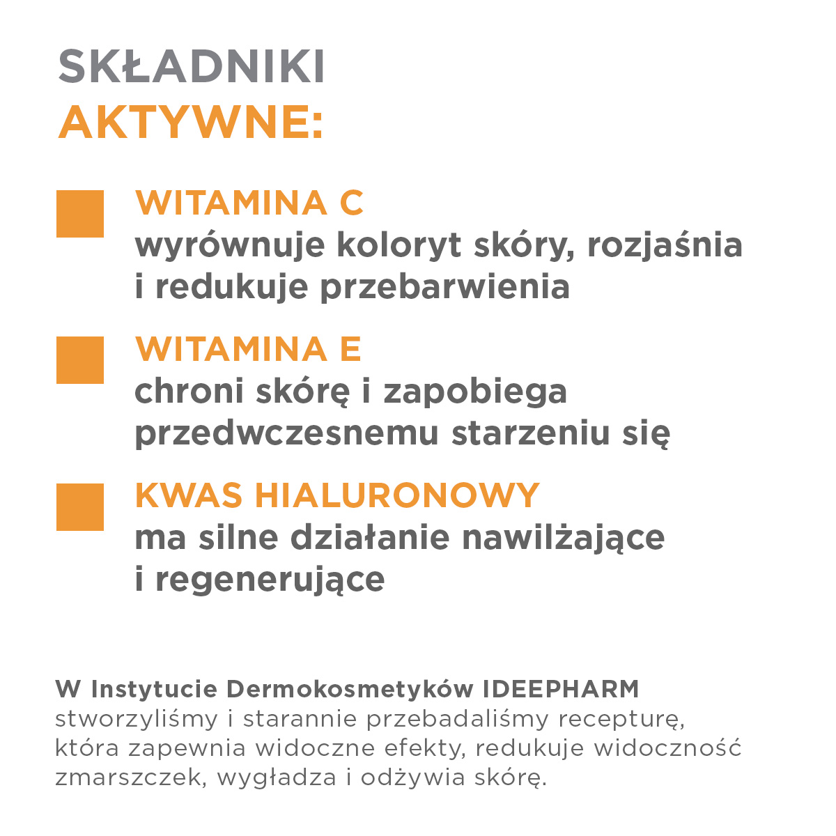 Idee Derm Krem z witaminą C rozświetlająco-ujędrniający SPF 30 50 ml