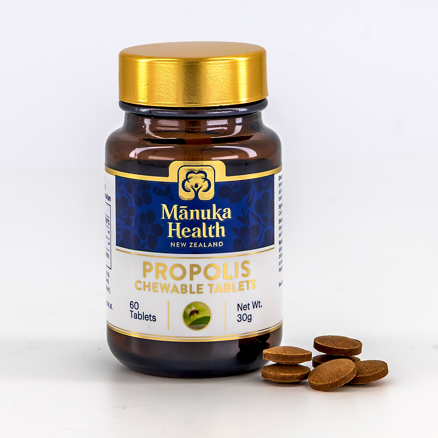 Manuka Health Propolis w tabletkach do żucia, 60 tabletek