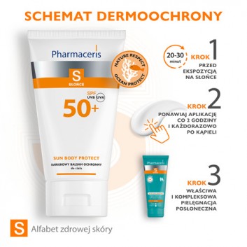 PHARMACERIS S SUN BODY PROTECT Hydrolipidowy ochronny balsam do ciała SPF50+ - 150 ml 